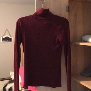 Maroon turtleneck